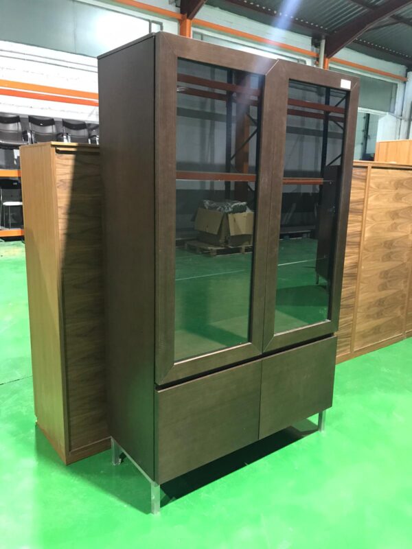 VITRINA MADERA NATURAL WENGUE - Multiocasión Super Outlet