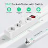 REGLETA 4 ENCHUFES BLANCA 1,5MT CABLE CON INTERRUPTOR
