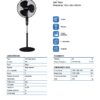 SVAN VENTILADOR PIE 50W NEGRO OSCILANTE