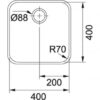 FRANKE CUBETA INOX BAJO ENCIMERA 40x40cm BMG ME