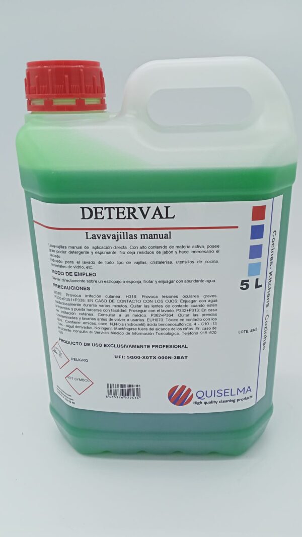 DETERVAL LAVAVAJILLAS MANUAL PROFESIONAL 5L