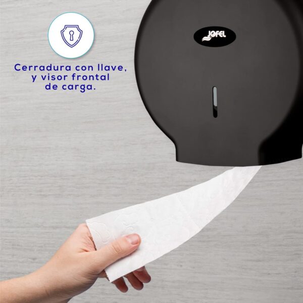 PORTARROLLO HIGIENICO SMART ABS NEGRO