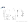 SECAMANOS DE AIRE CON PULSADOR ABS BLANCO JOFEL
