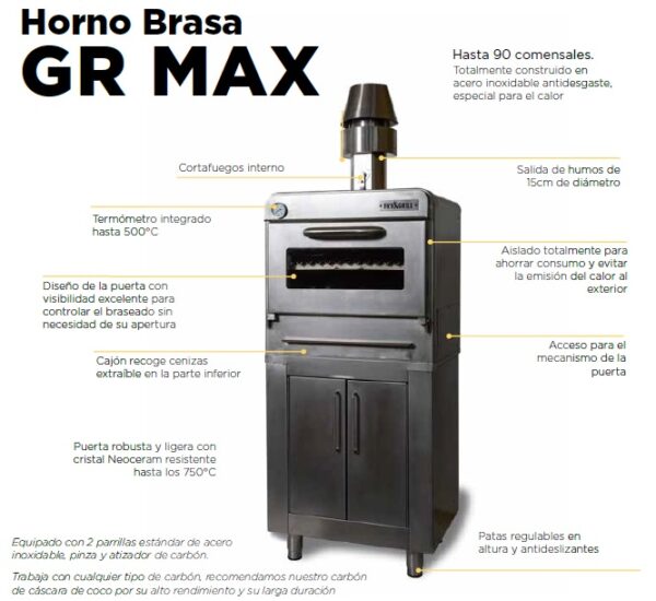 HORNO BRASA GR MAX INOXIDABLE GR 50 MAX