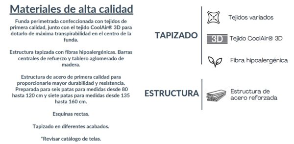 DUPEN CANAPE FIJO TAPIZADO GRANADA - Imagen 2