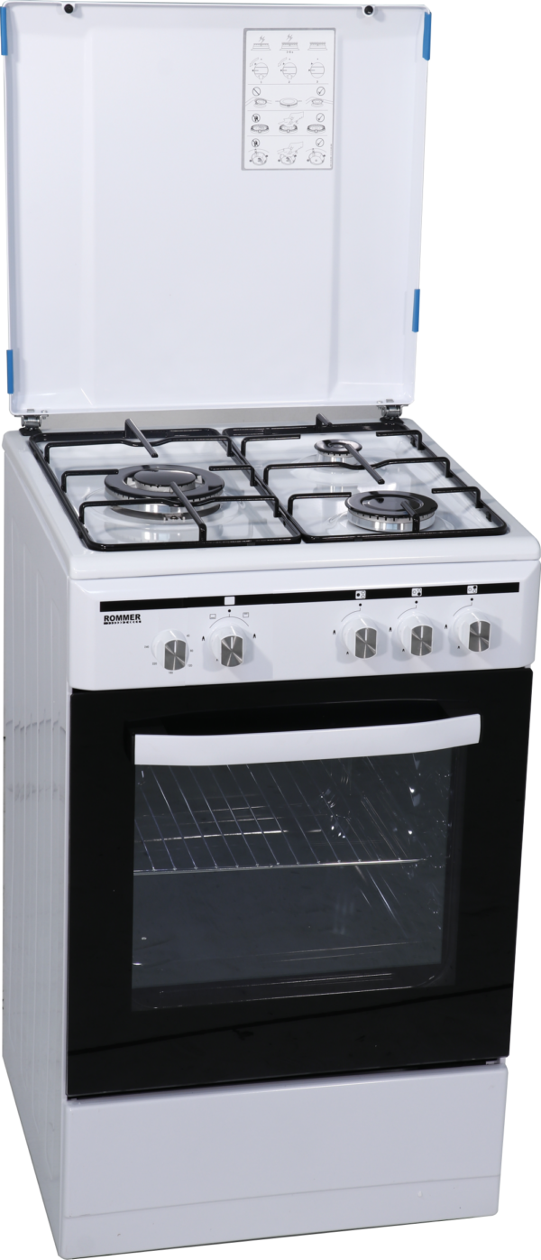 ROMMER COCINA ECH-352 3 FUEGOS GAS BUTANO BLANCA