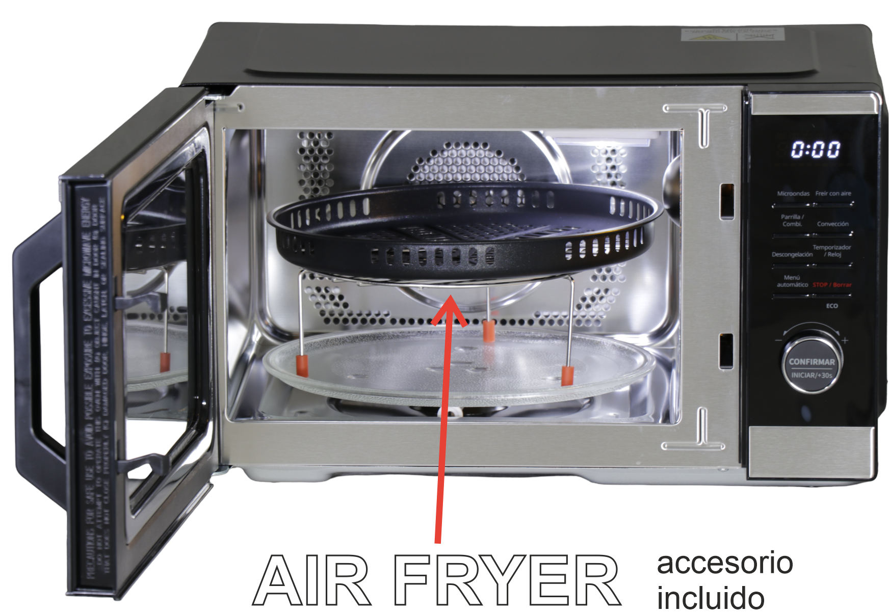 ROMMER MICROONDAS M-953 INOX 23L 800W - Imagen 3