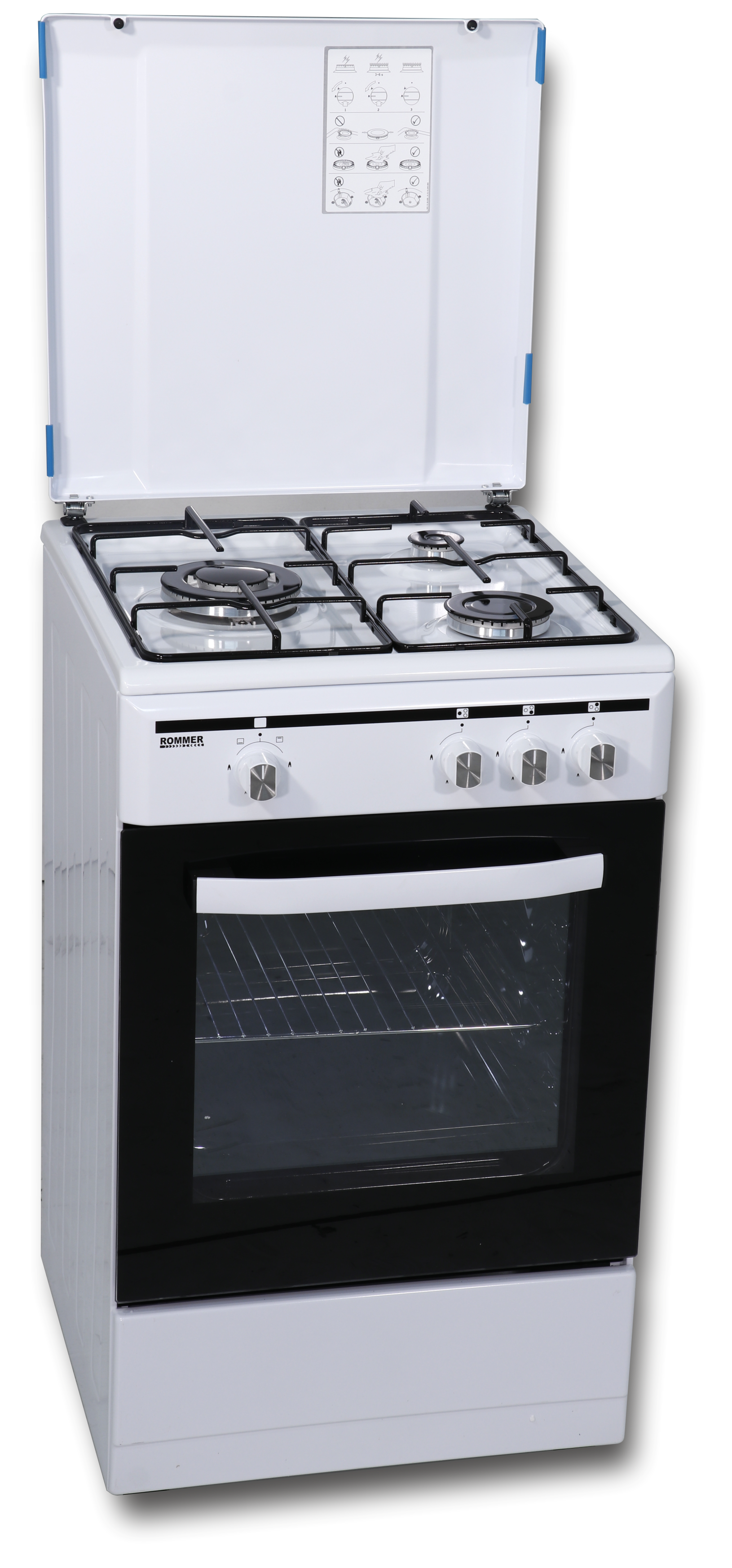 ROMMER COCINA VCH-350 FG 3 FUEGOS BUTANO BLANCA